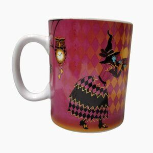 Totally Ghoul Pink Witch Coffee Cup, "Love Being Witchy" Halloween Mug Black Cat